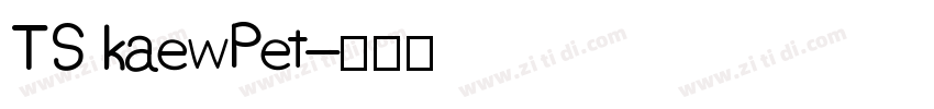 TS kaewPet字体转换